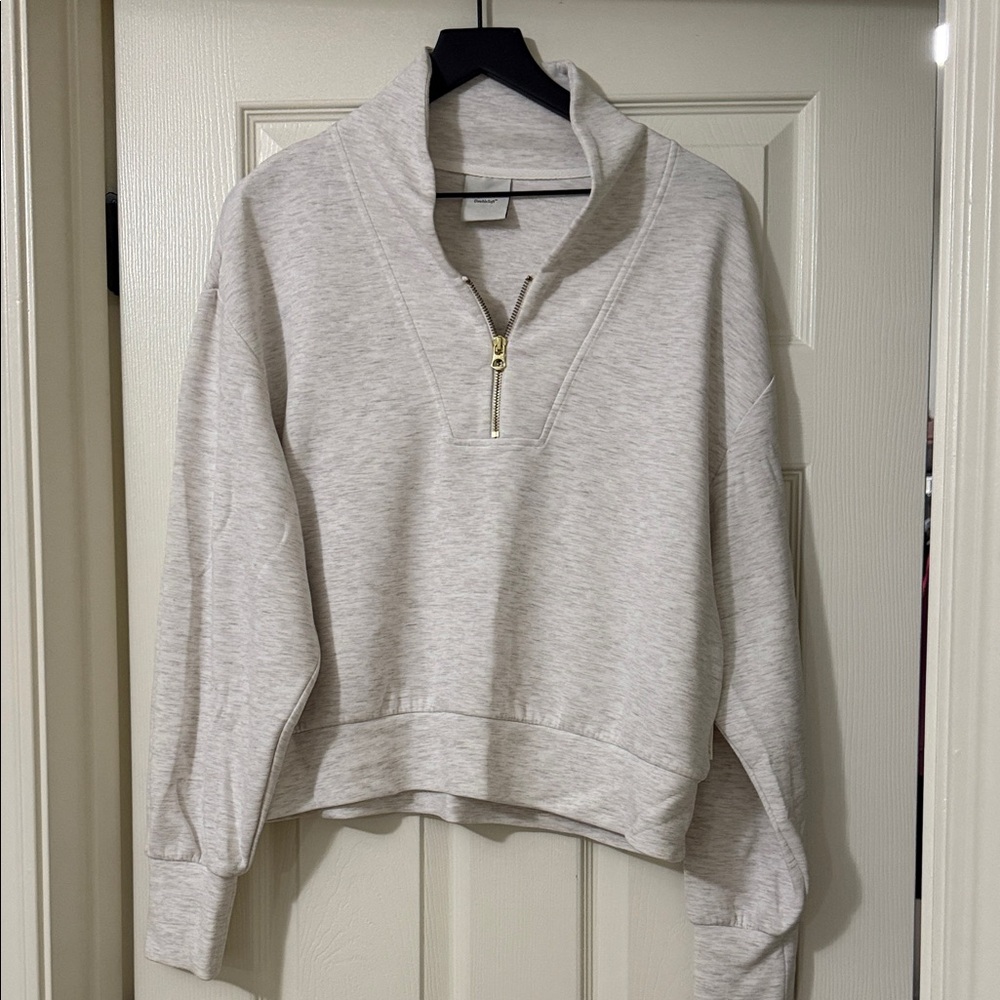 Varley Gray Quarter-Zip Pullover